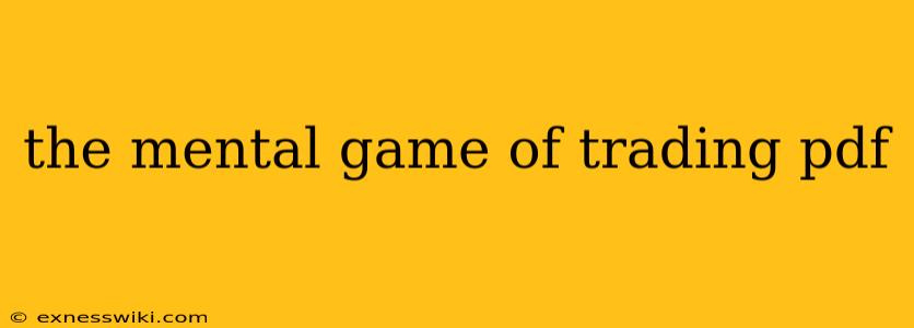 the mental game of trading pdf